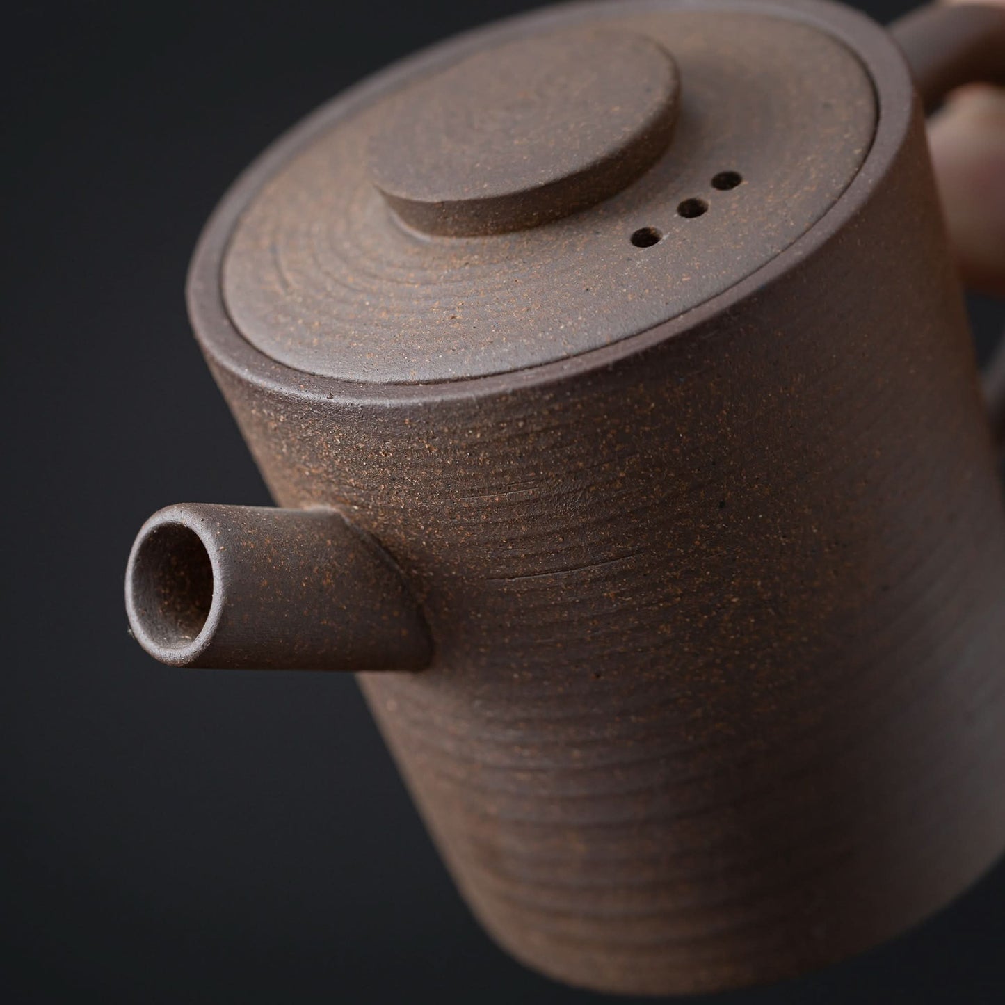 Rough Round clay teapot 130ml