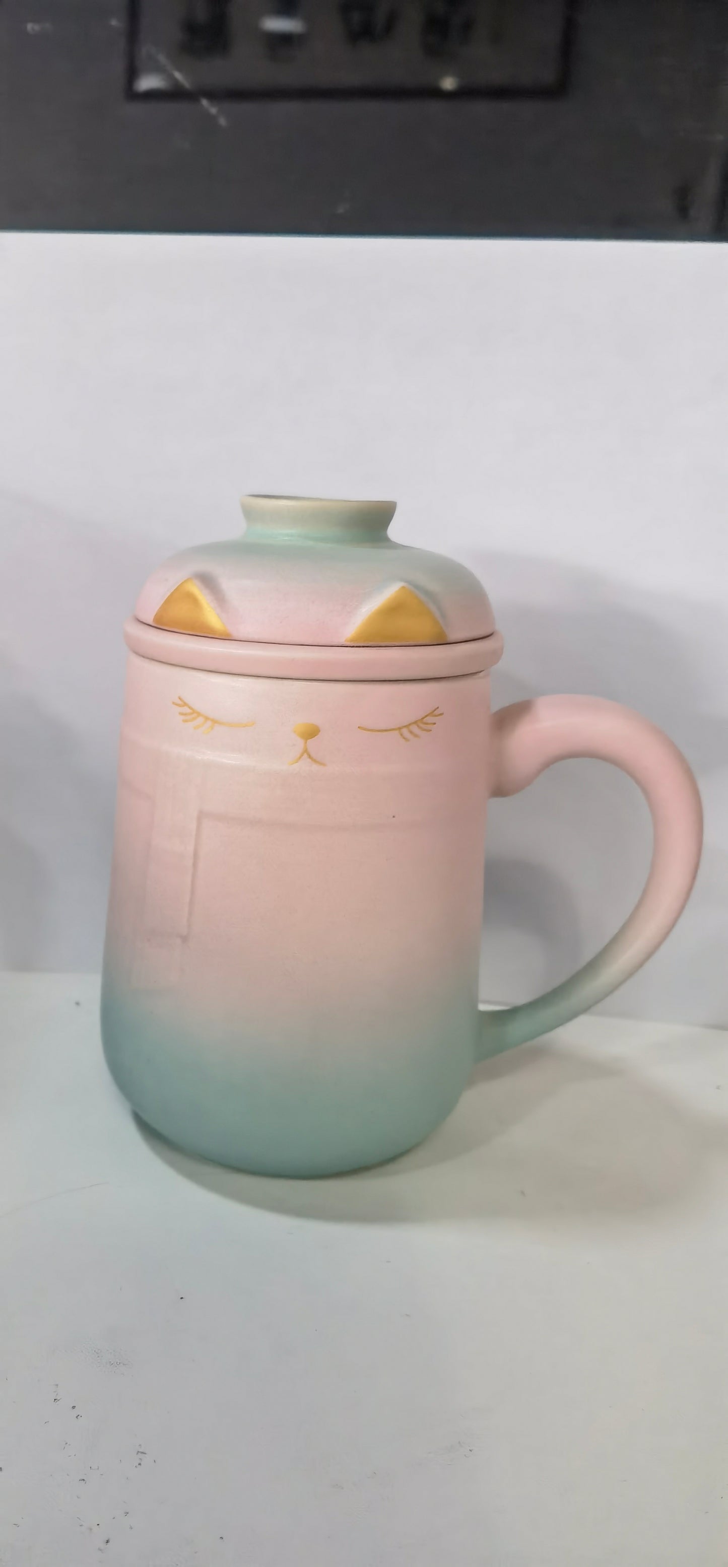 TIANNA VALLEY Lovely Cat Tea Mug with Infuser & Lid