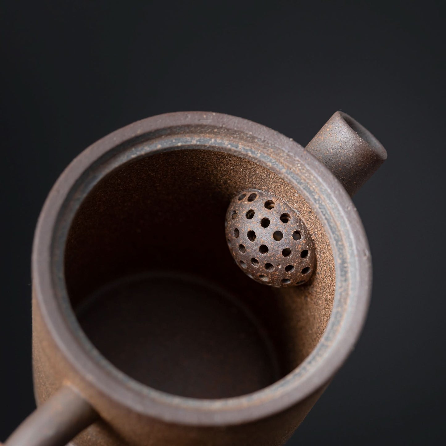 Rough Round clay teapot 130ml