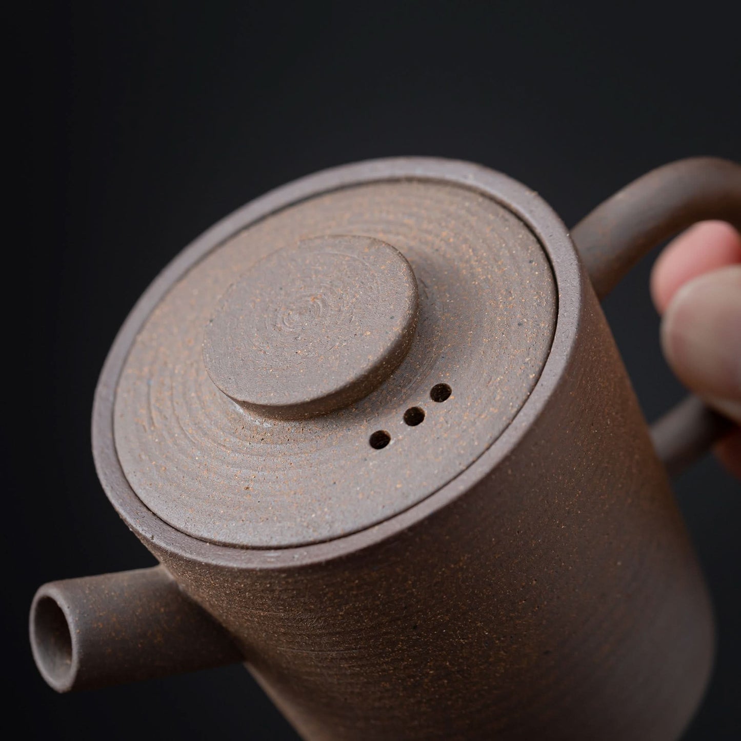 Rough Round clay teapot 130ml