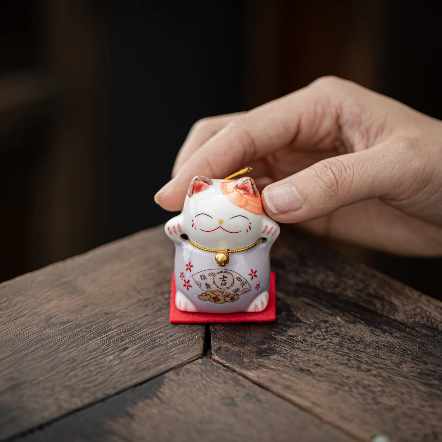 Lucky Maneki-Neko Purple Teapet