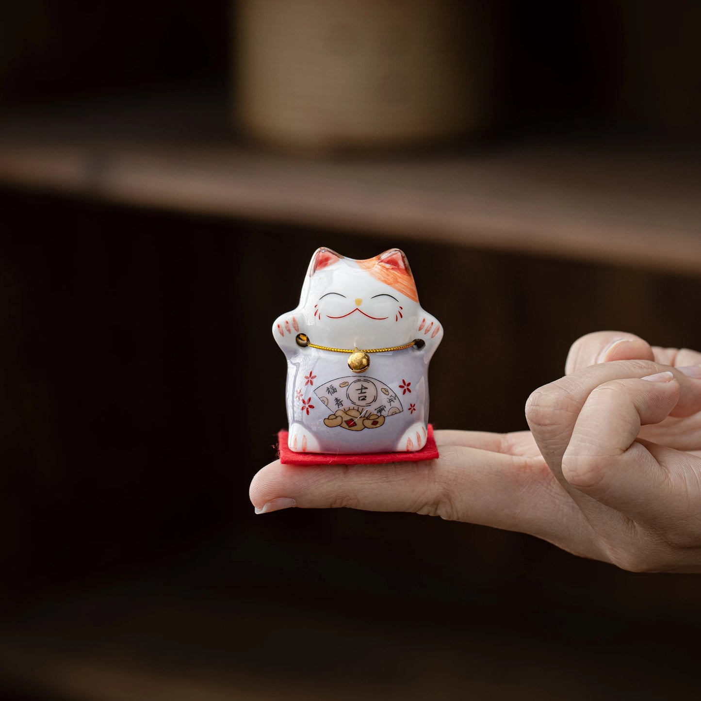 Lucky Maneki-Neko Purple Teapet
