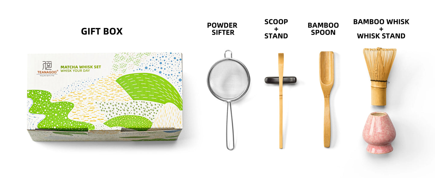 Matcha Whisk Set Pink Ocean