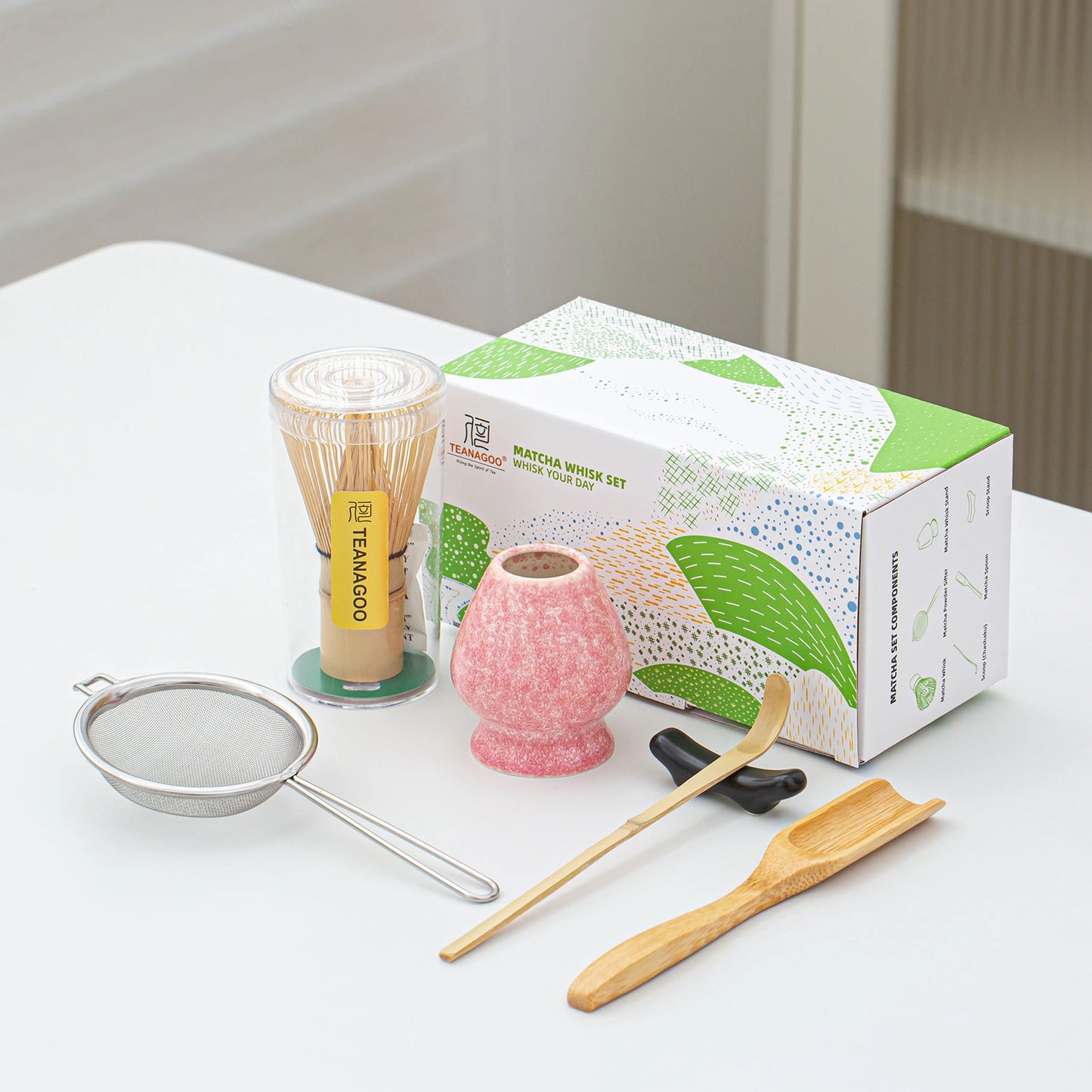 Matcha Whisk Set Pink Ocean