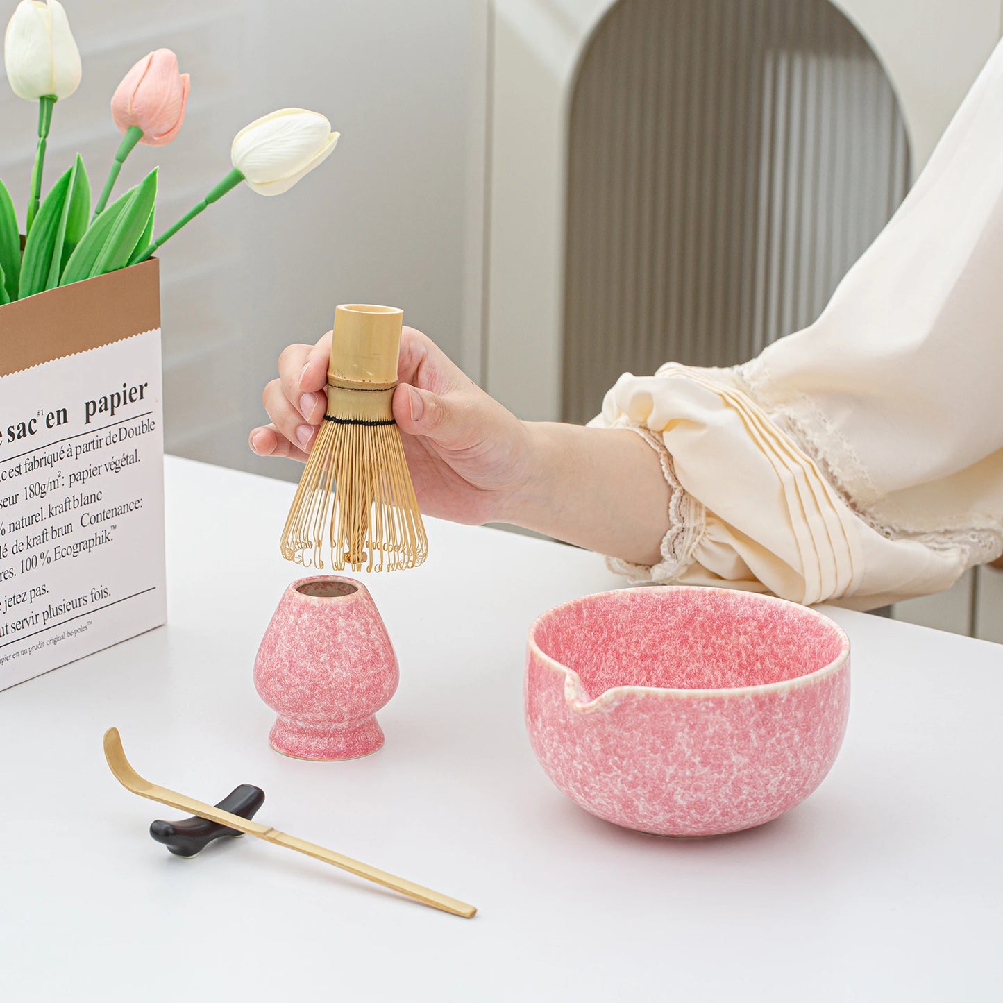 Matcha Whisk Set Pink Ocean