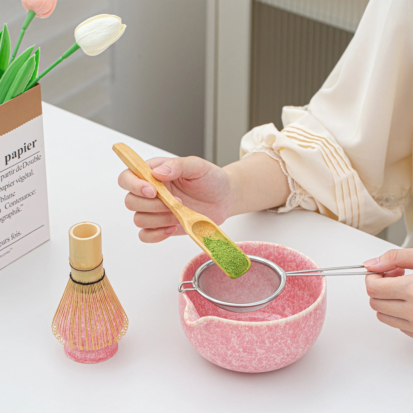 Matcha Whisk Set Pink Ocean