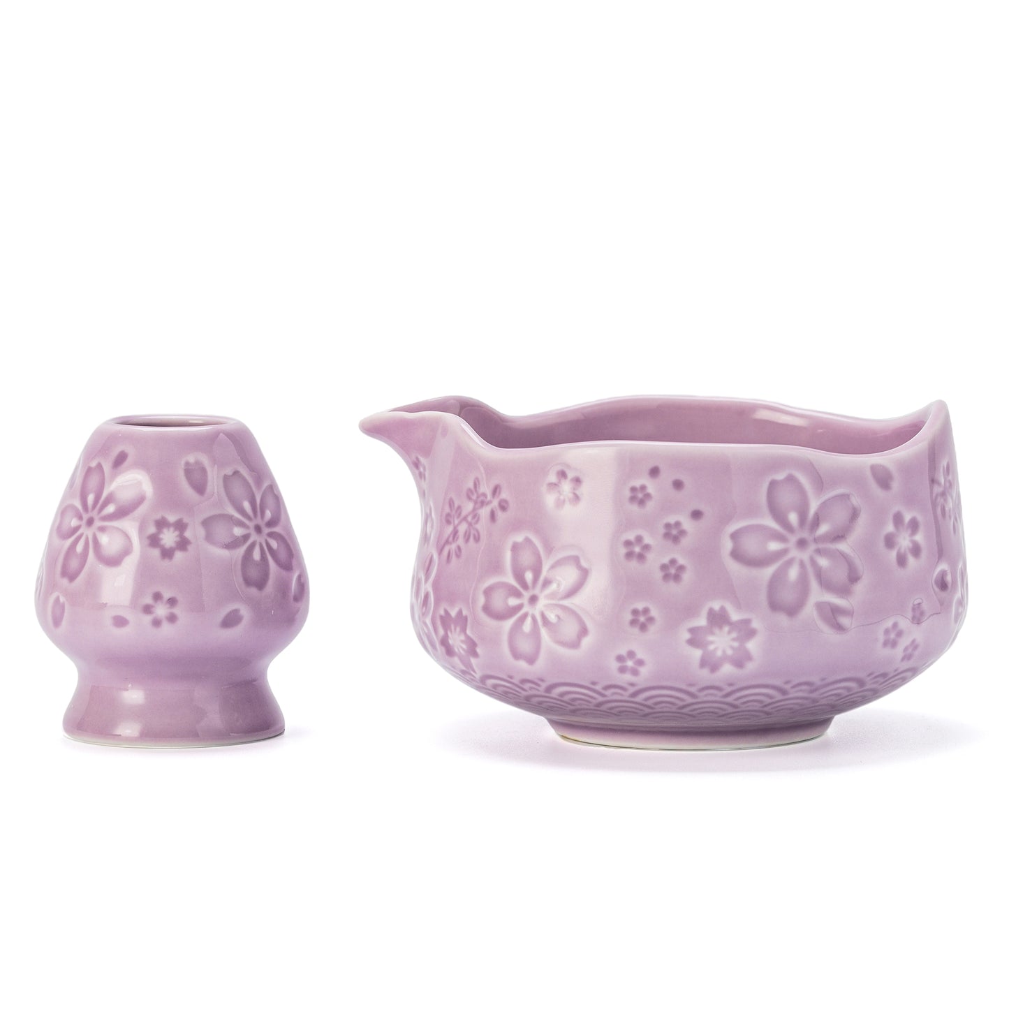 Sakura Purple Matcha Bowl with Spout