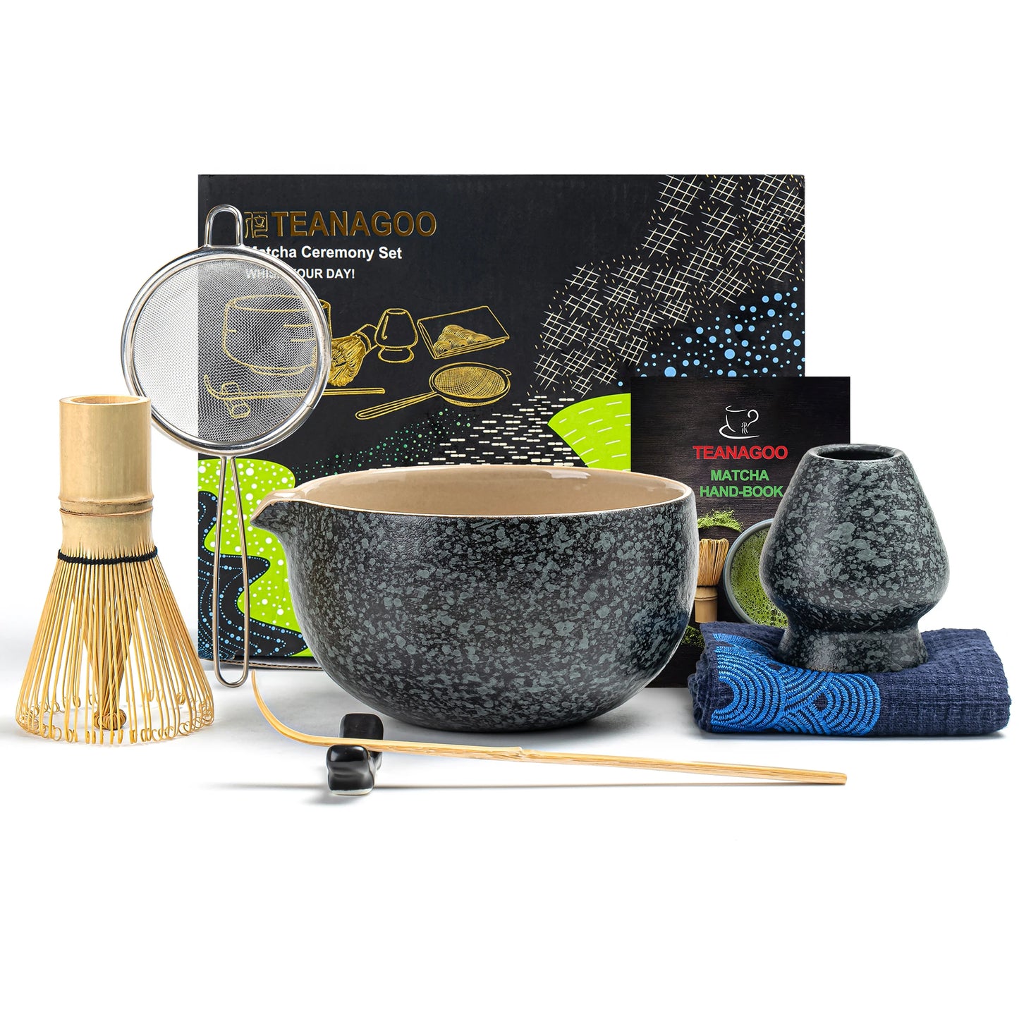 Obsidian Matcha Bowl with Spout