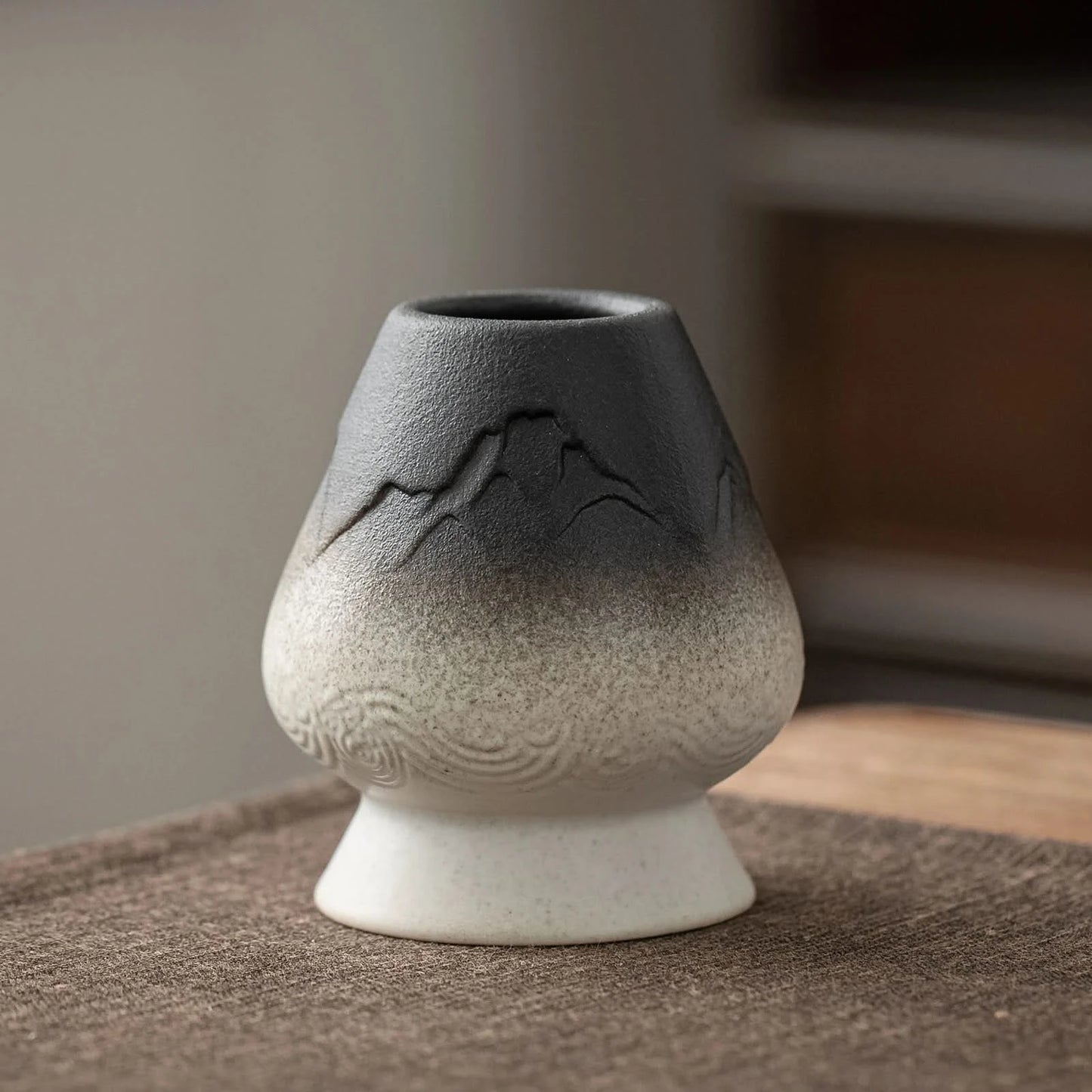 Matcha Set-Beginner Set Landscape Black White Round Bowl