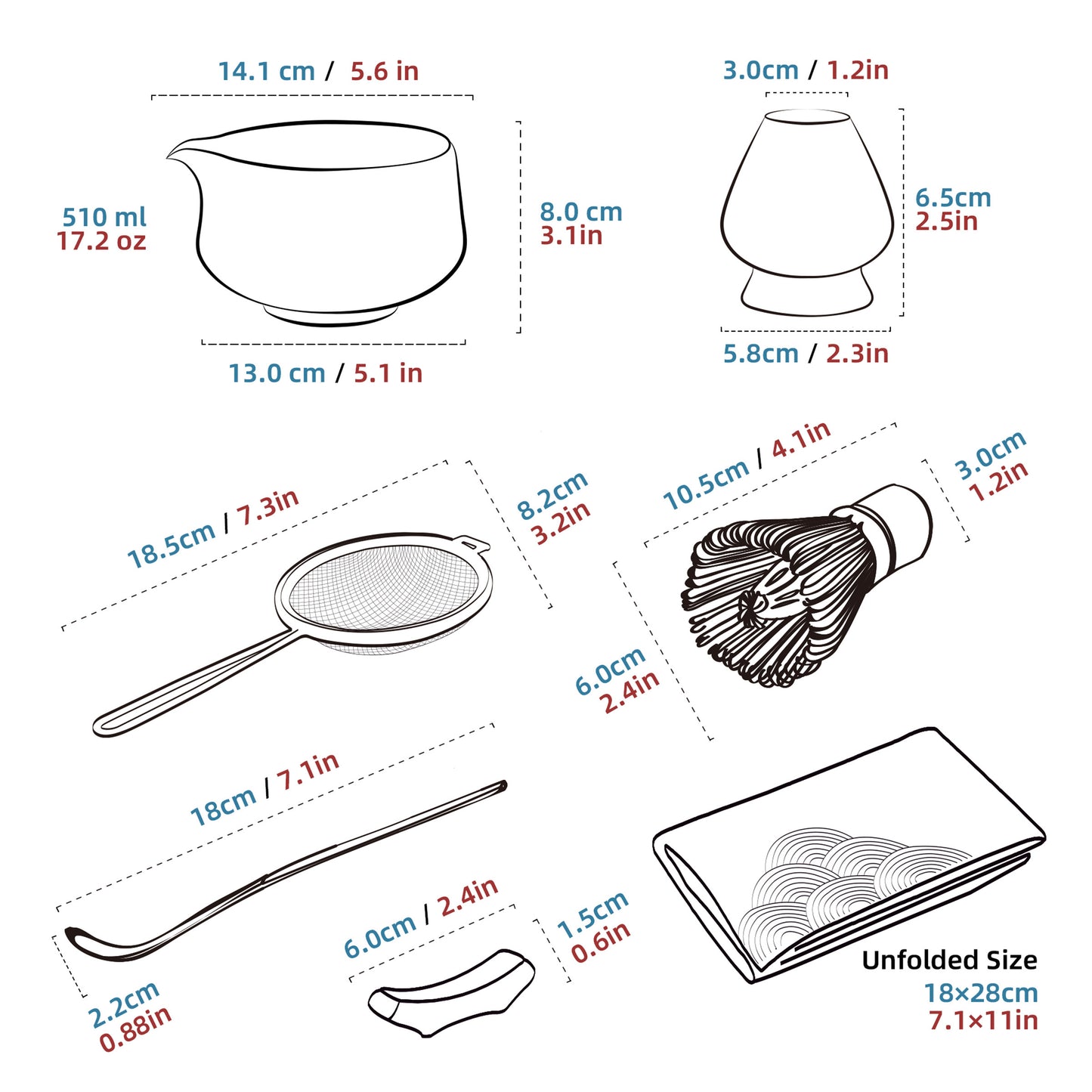 Matcha Set-Beginner Set Green Web Pointy Bowl