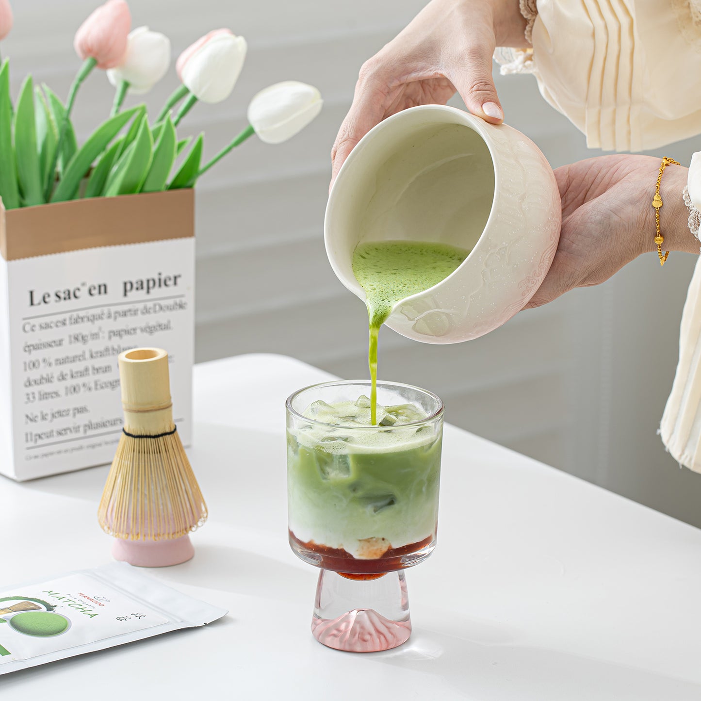 Matcha Set-Beginner Set Snow Mountain Pink