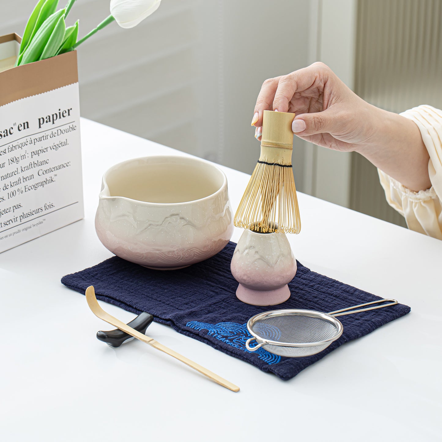 Matcha Set-Beginner Set Snow Mountain Pink
