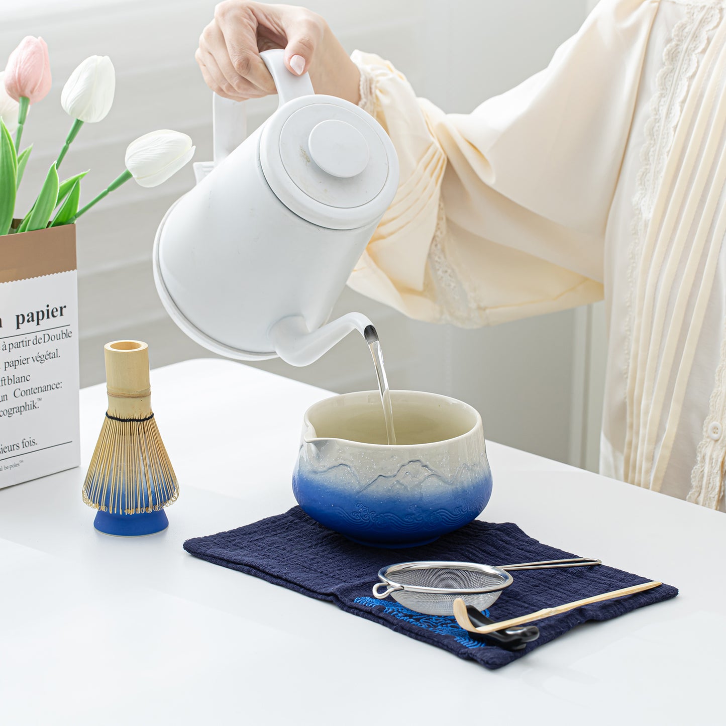 Matcha Set-Beginner Set Snow Mountain Blue
