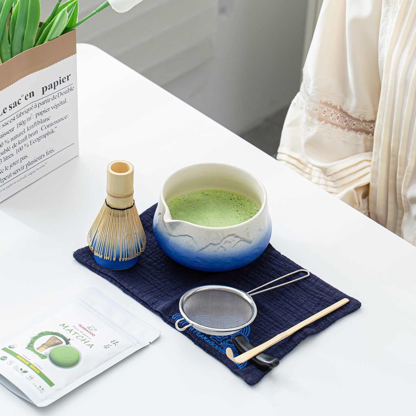 Matcha Set-Beginner Set Snow Mountain Blue