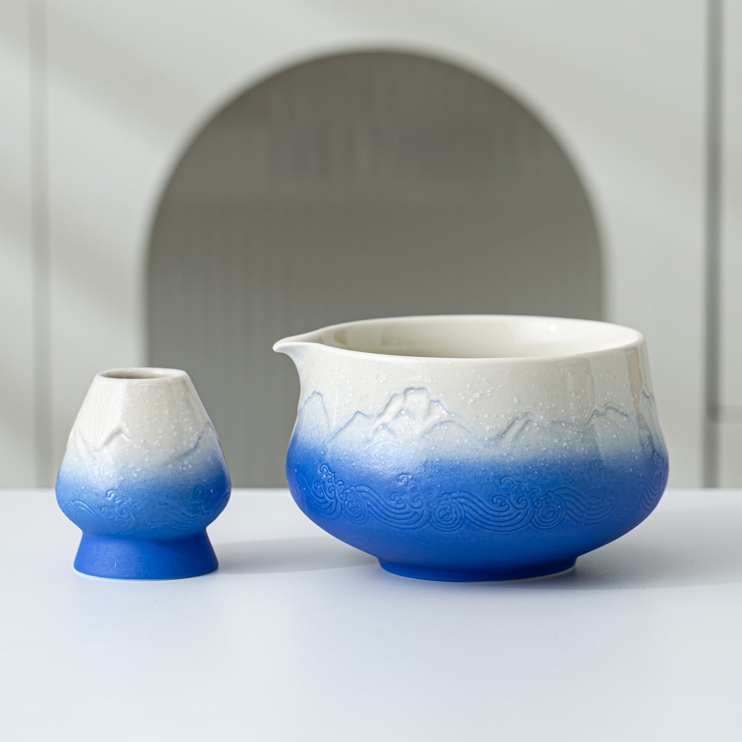 Matcha Set-Beginner Set Snow Mountain Blue