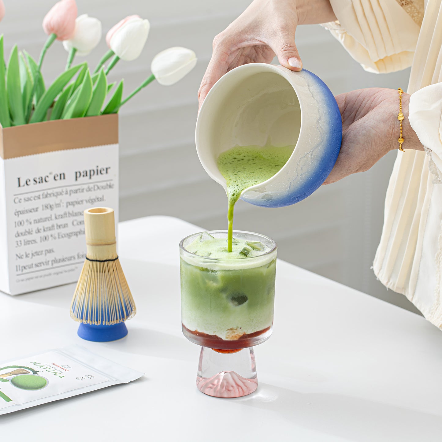 Matcha Set-Beginner Set Snow Mountain Blue