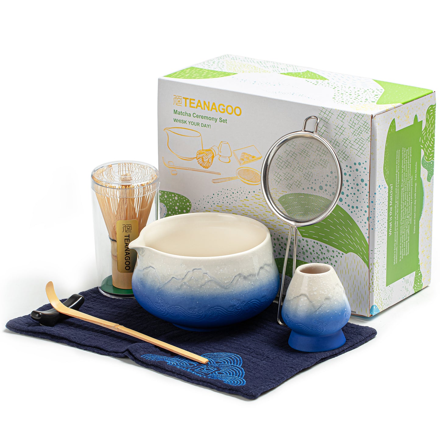 Matcha Set-Beginner Set Snow Mountain Blue