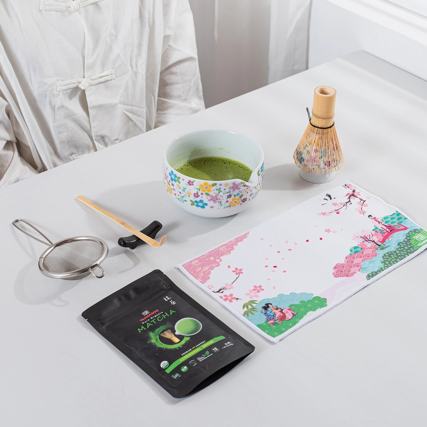 Matcha Set-Beginner blooming flowers