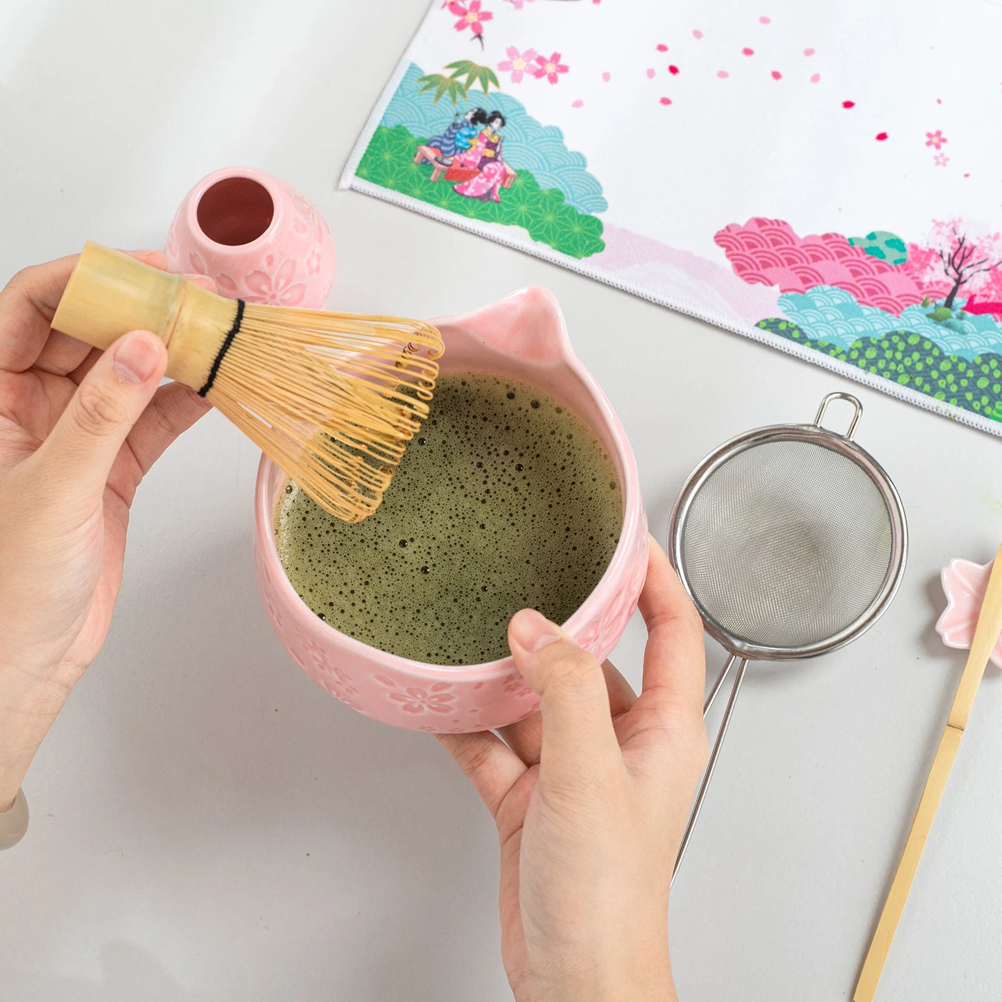 Matcha Set-Beginner Sakura Pink
