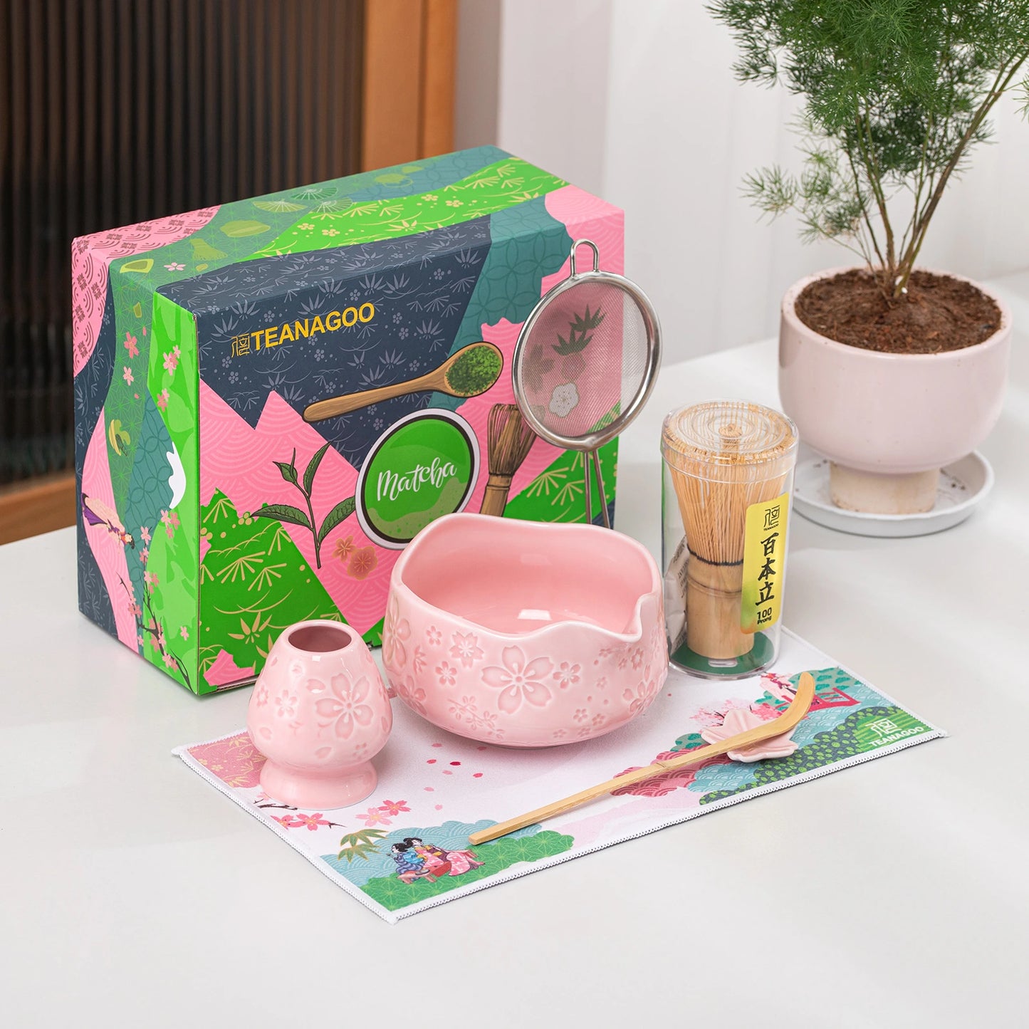 Matcha Set-Beginner Sakura Pink