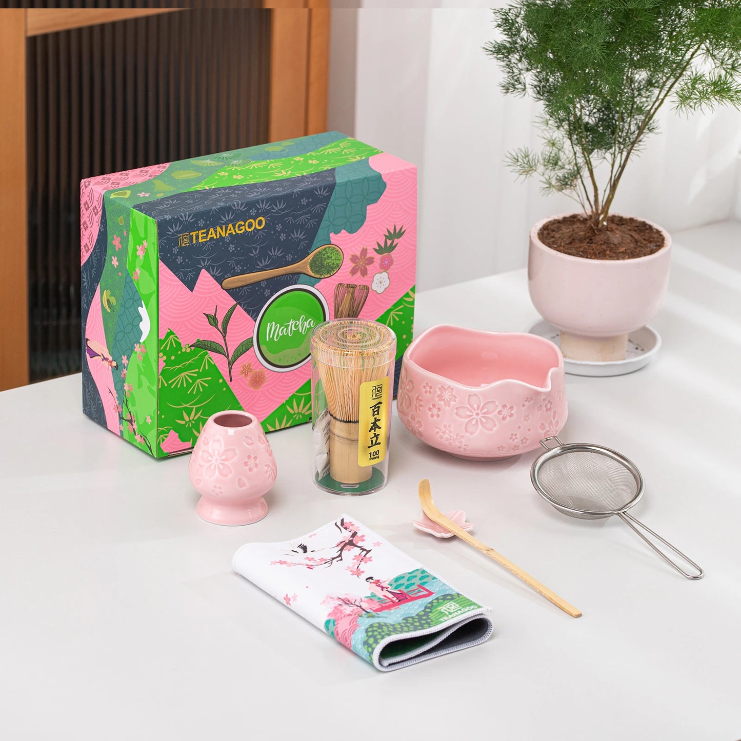 Matcha Set-Beginner Sakura Pink