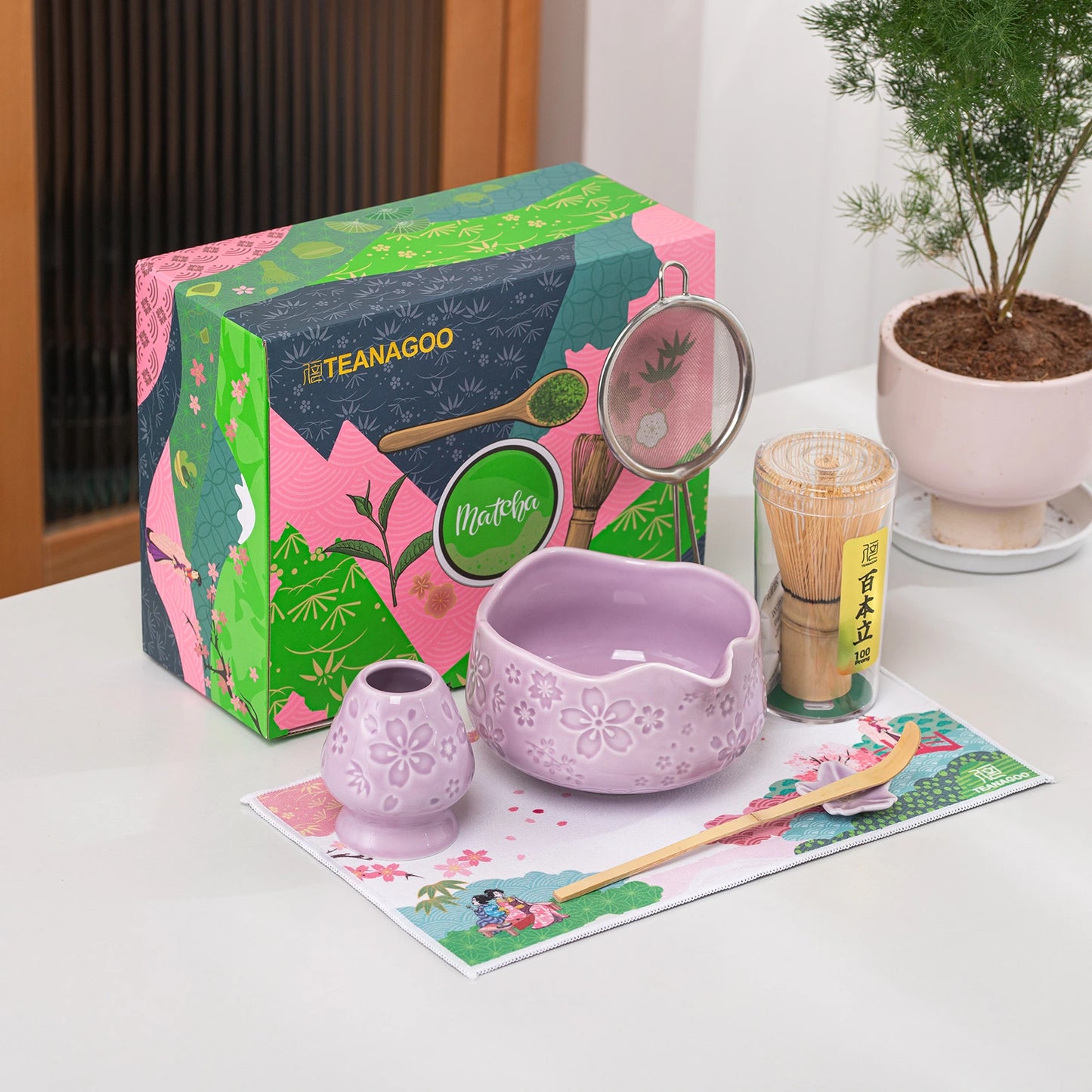 Matcha Set-Beginner Sakure Purple