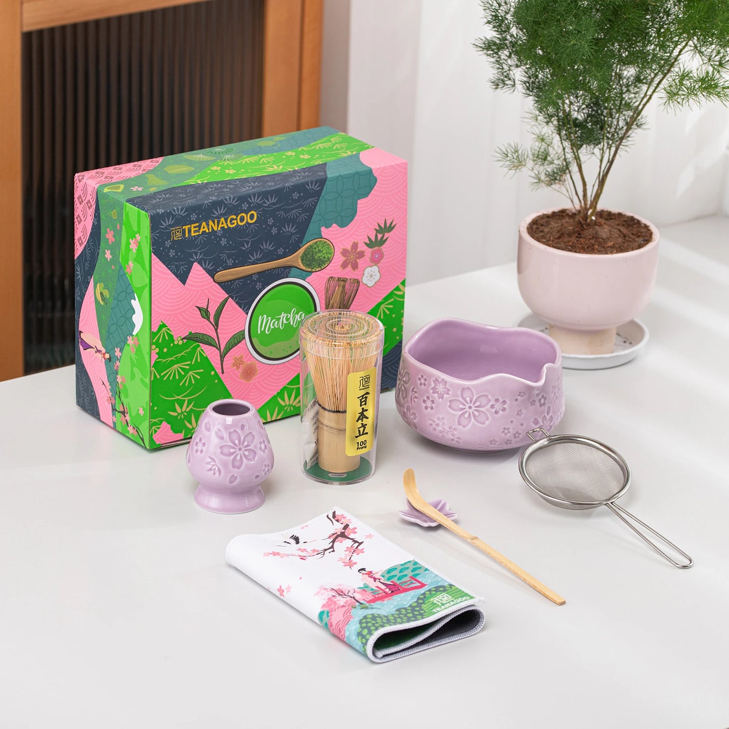 Matcha Set-Beginner Sakure Purple