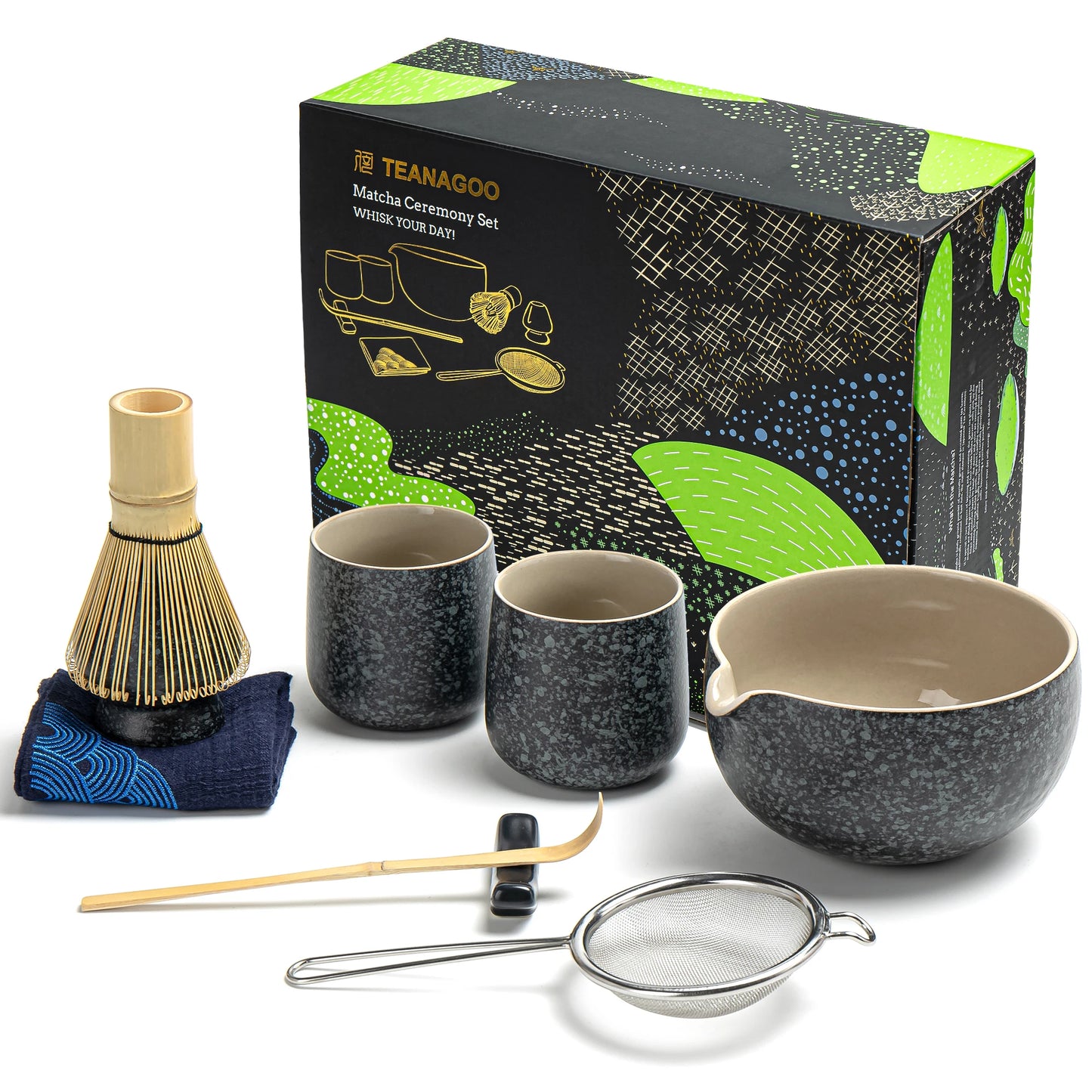 Obsidian Matcha Bowl with Spout
