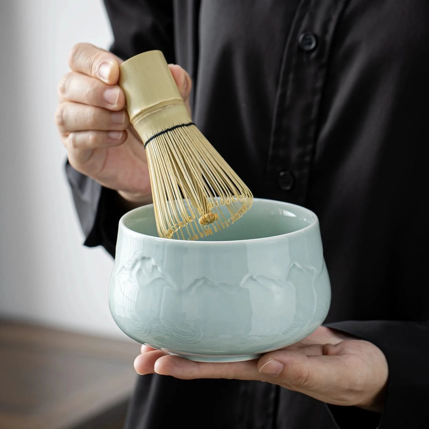 Matcha Set-Sharing Set Landscape Jade Round Bowl