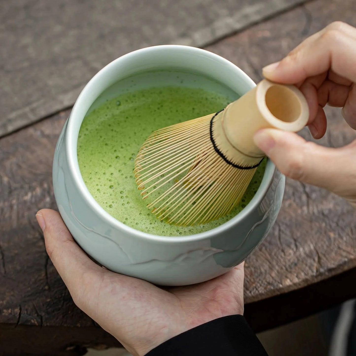Matcha Set-Sharing Set Landscape Jade Round Bowl