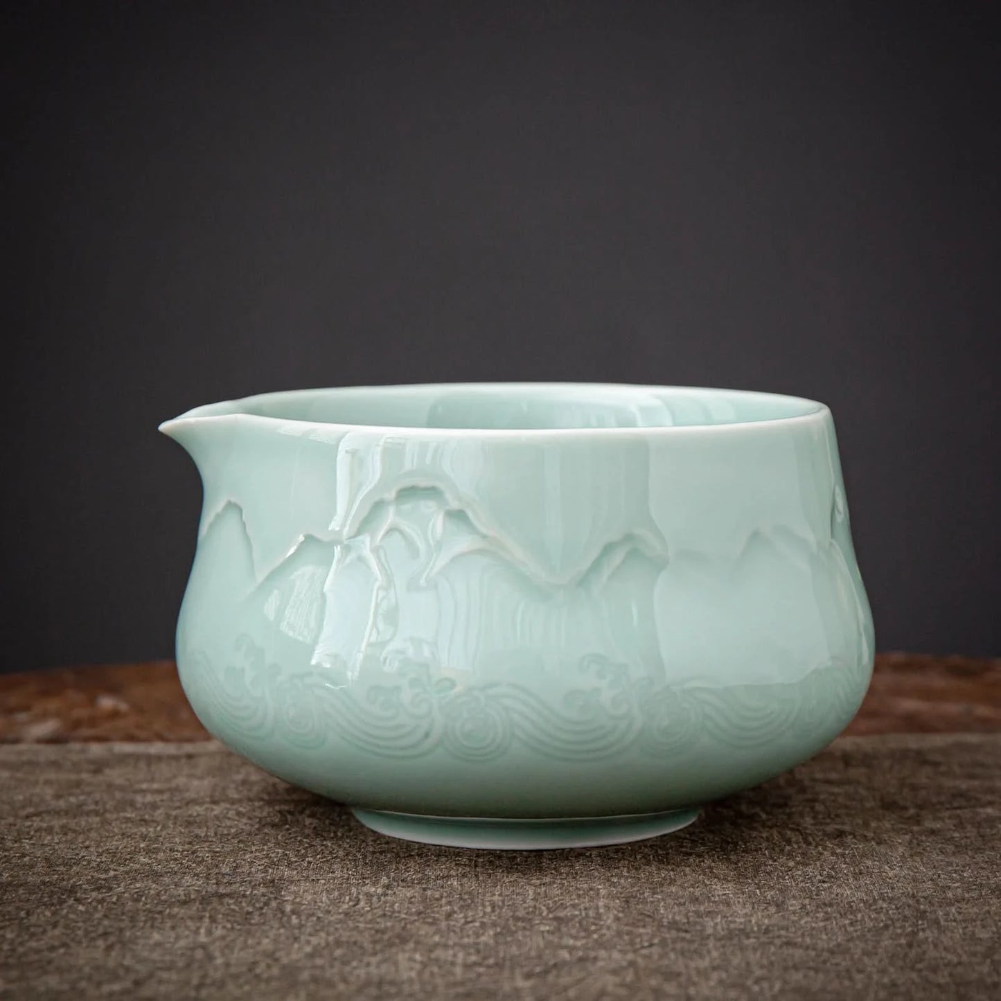 Matcha Set-Sharing Set Landscape Jade Pointy Bowl