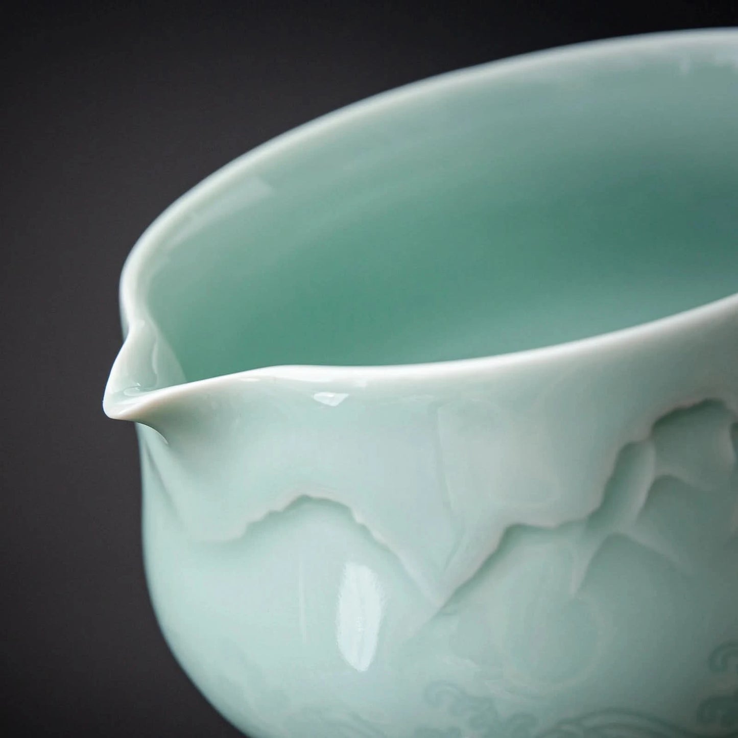 Matcha Set-Sharing Set Landscape Jade Pointy Bowl