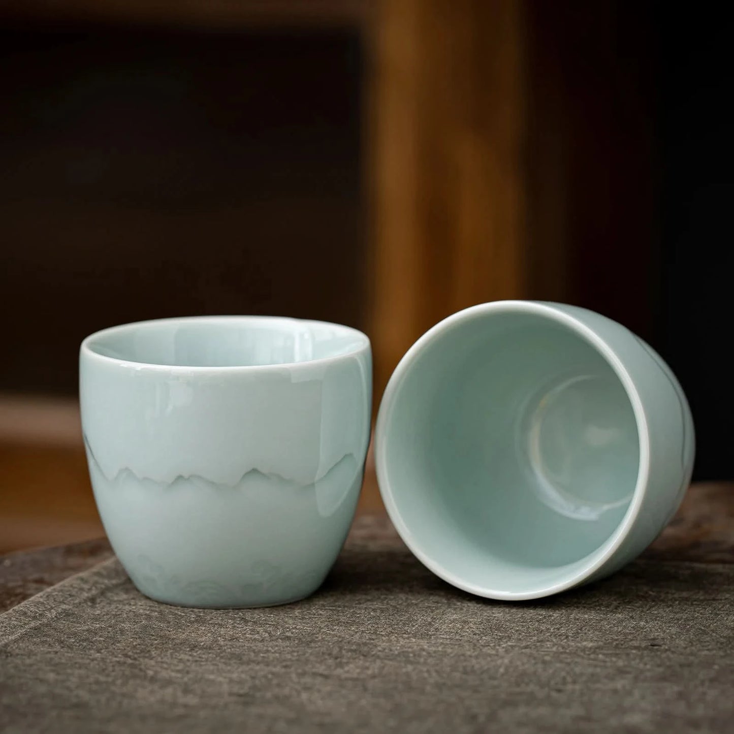 Matcha Set-Sharing Set Landscape Jade Pointy Bowl