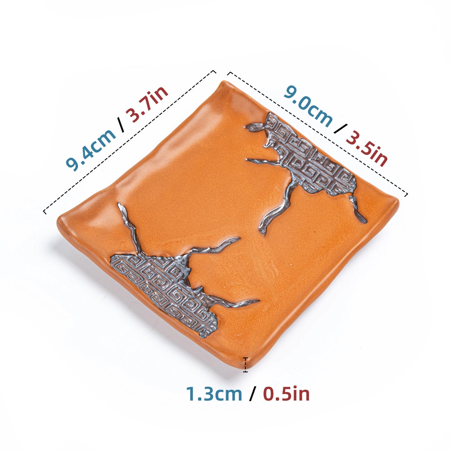 Tapete de taza ZEN con escritura antigua en tonos tierra