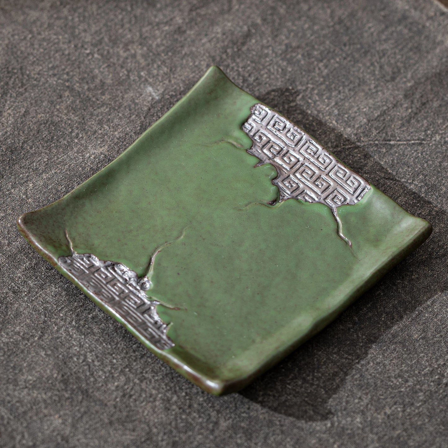 Ancient Script ZEN Cup Mat Bamboo Green