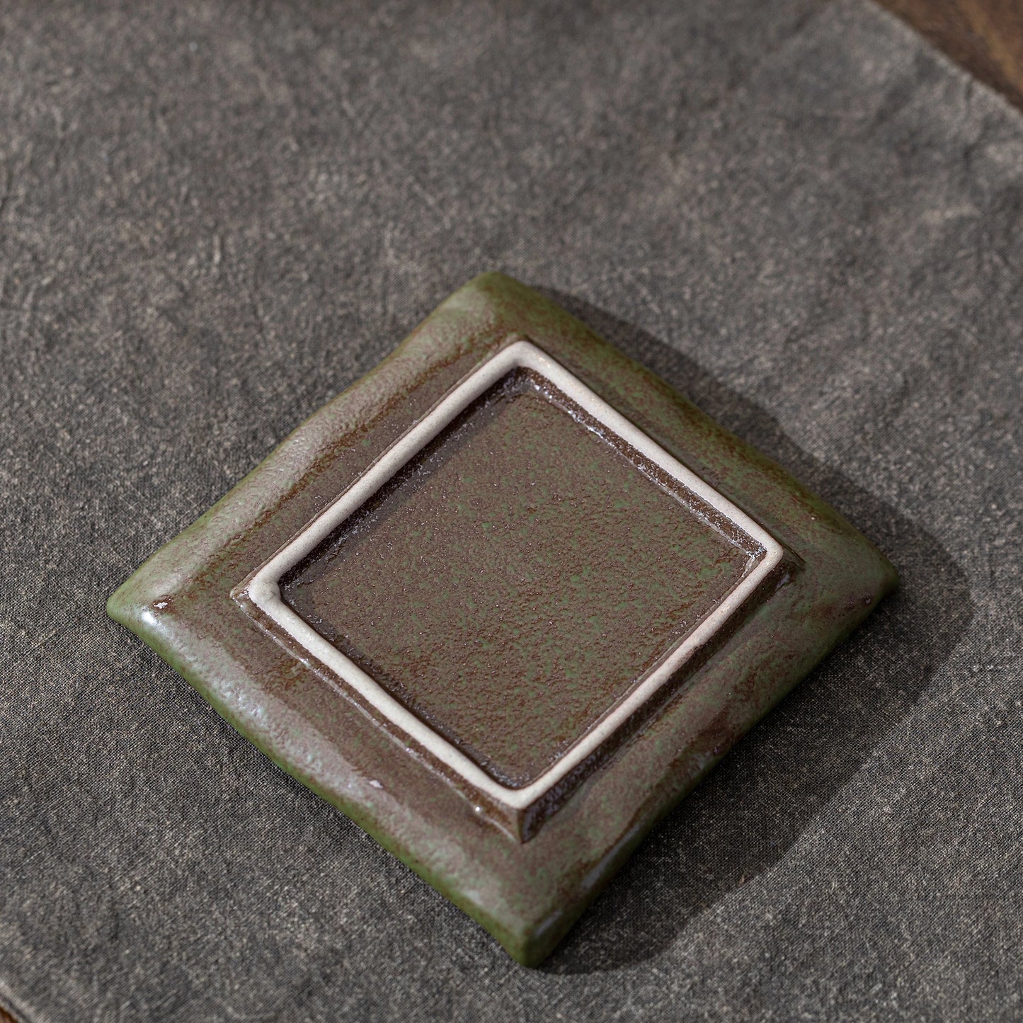 Ancient Script ZEN Cup Mat Bamboo Green