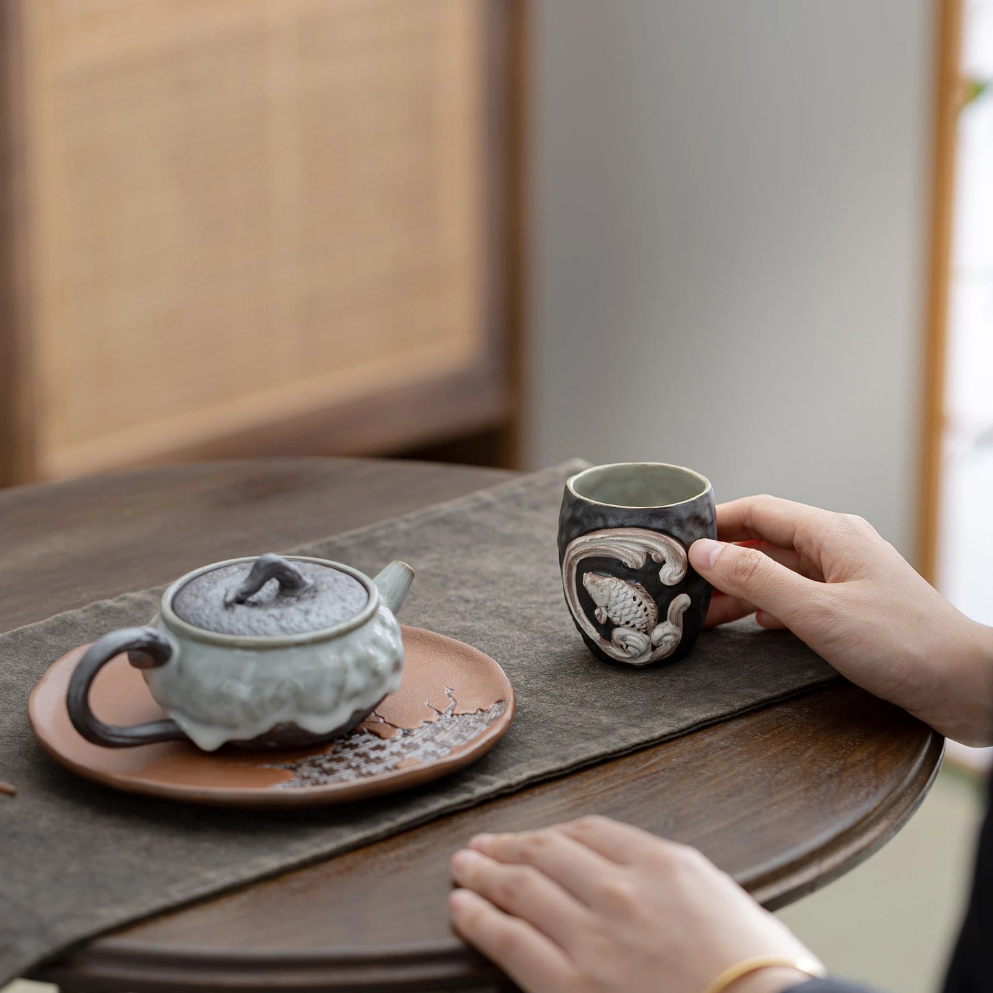 Taza Stone Fish ZEN Negra 100ml