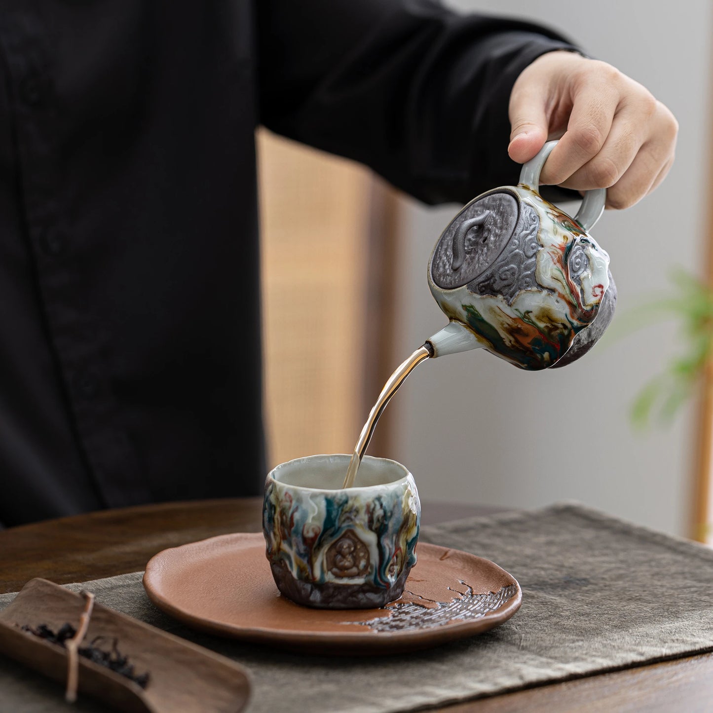 Auspicious Cloud ZEN Teapot Shino Ware 190ml