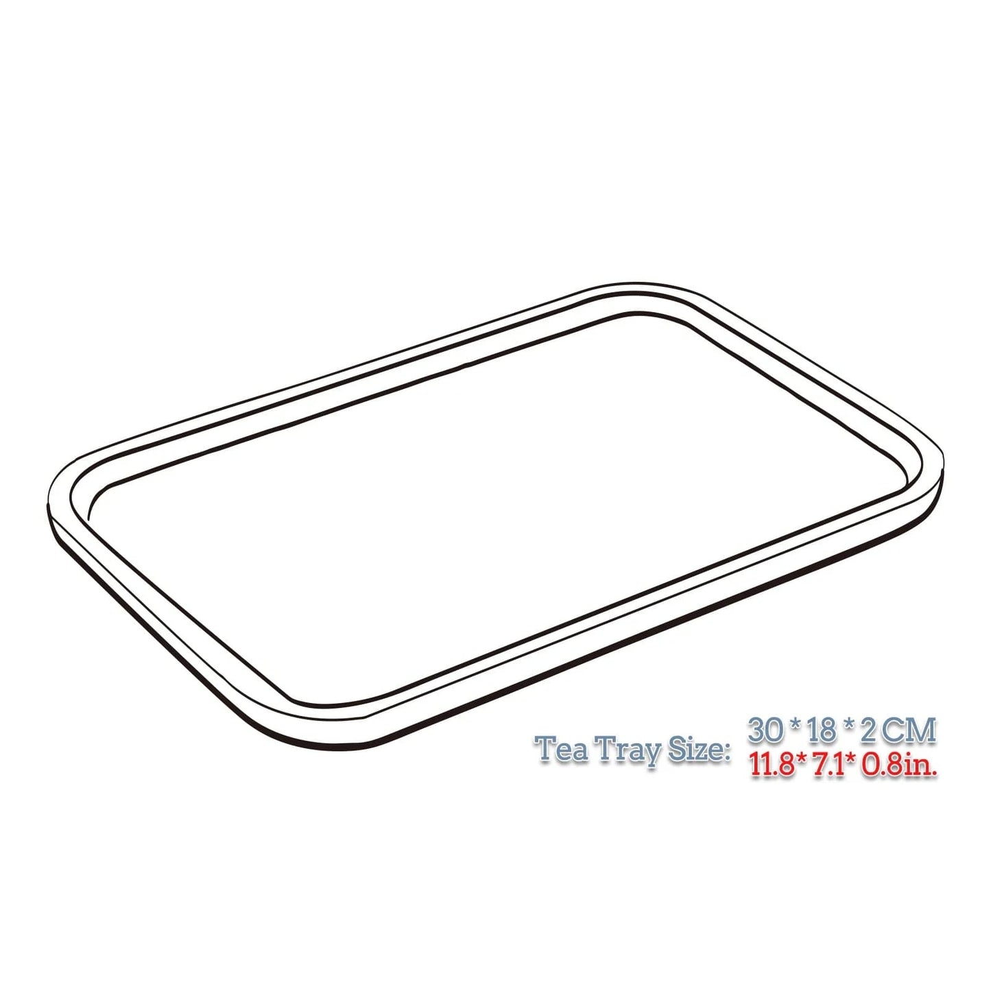 Big Serving Bamboo Tea Tray for Matcha - O