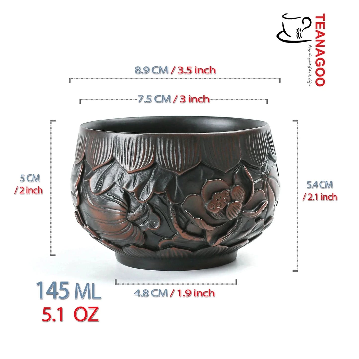 Taza de té de loto, 145 ml/5,1 oz