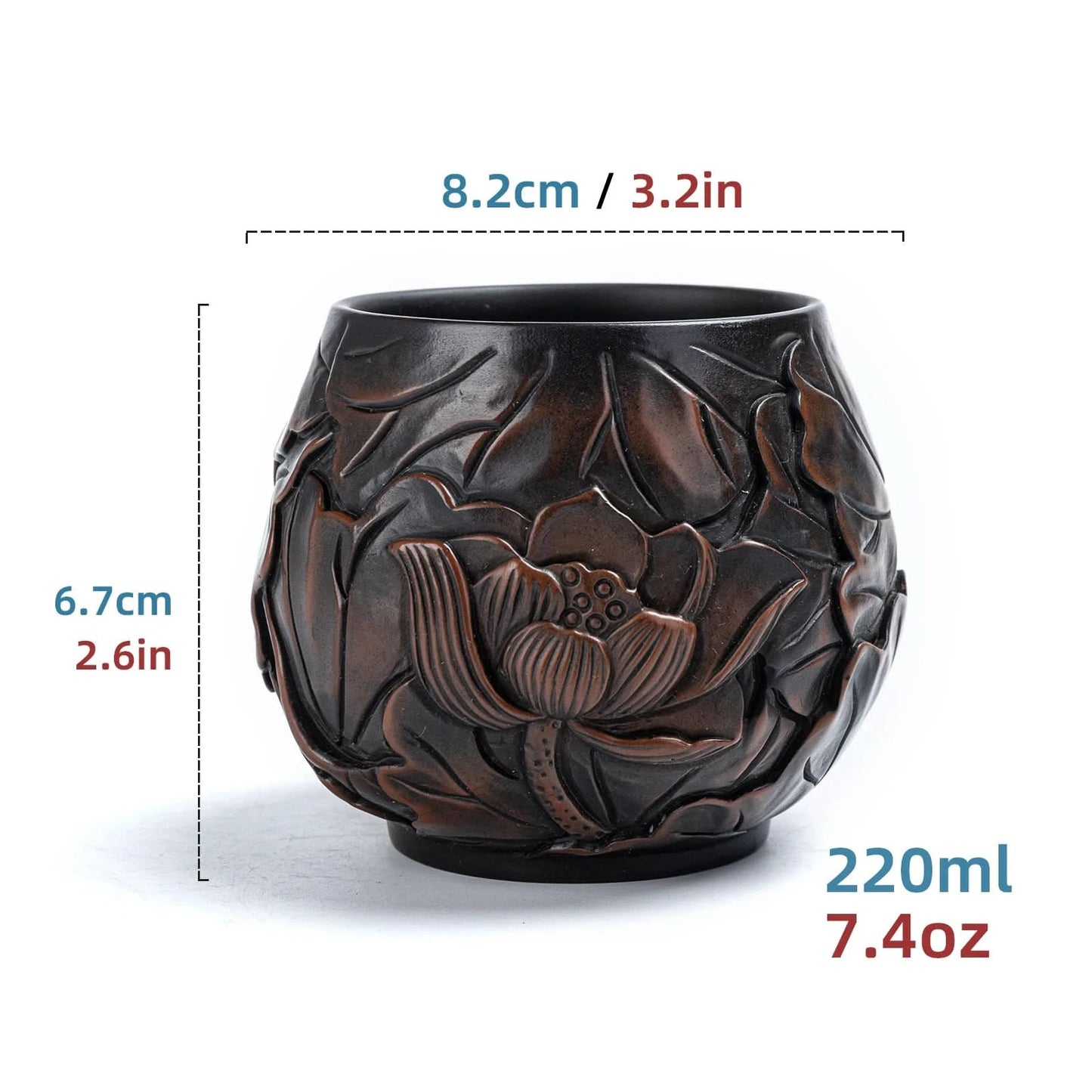 Taza de té de loto, 220 ml/7,4 oz