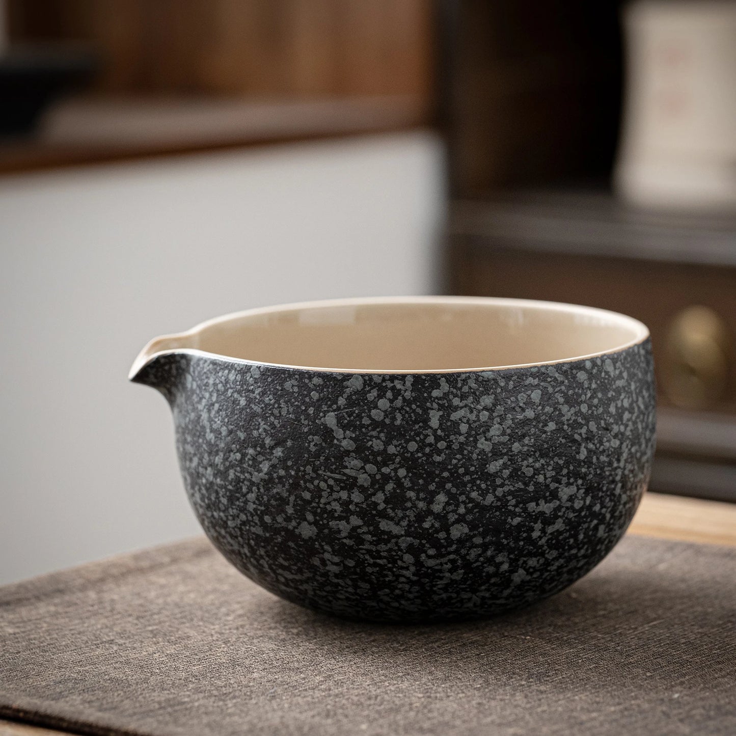 Matcha-Set – Einsteiger-Reiseset Obsidian mit Ledertasche