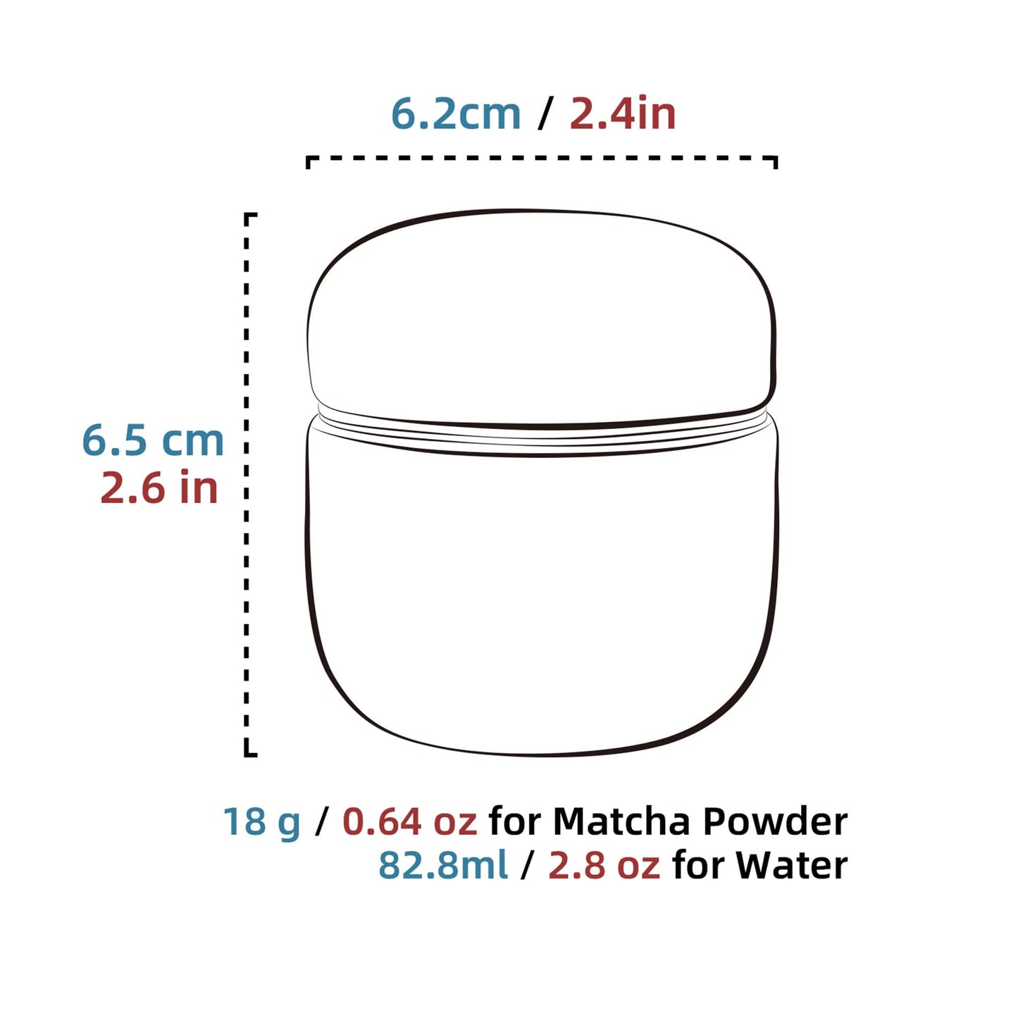 Tea Tin-Celadon Ceramic Tea Canister for Matcha Powder 18g White Web