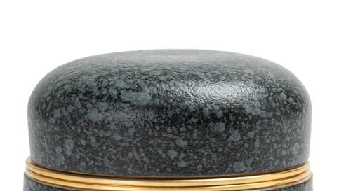 Tapa para bote de té de obsidiana