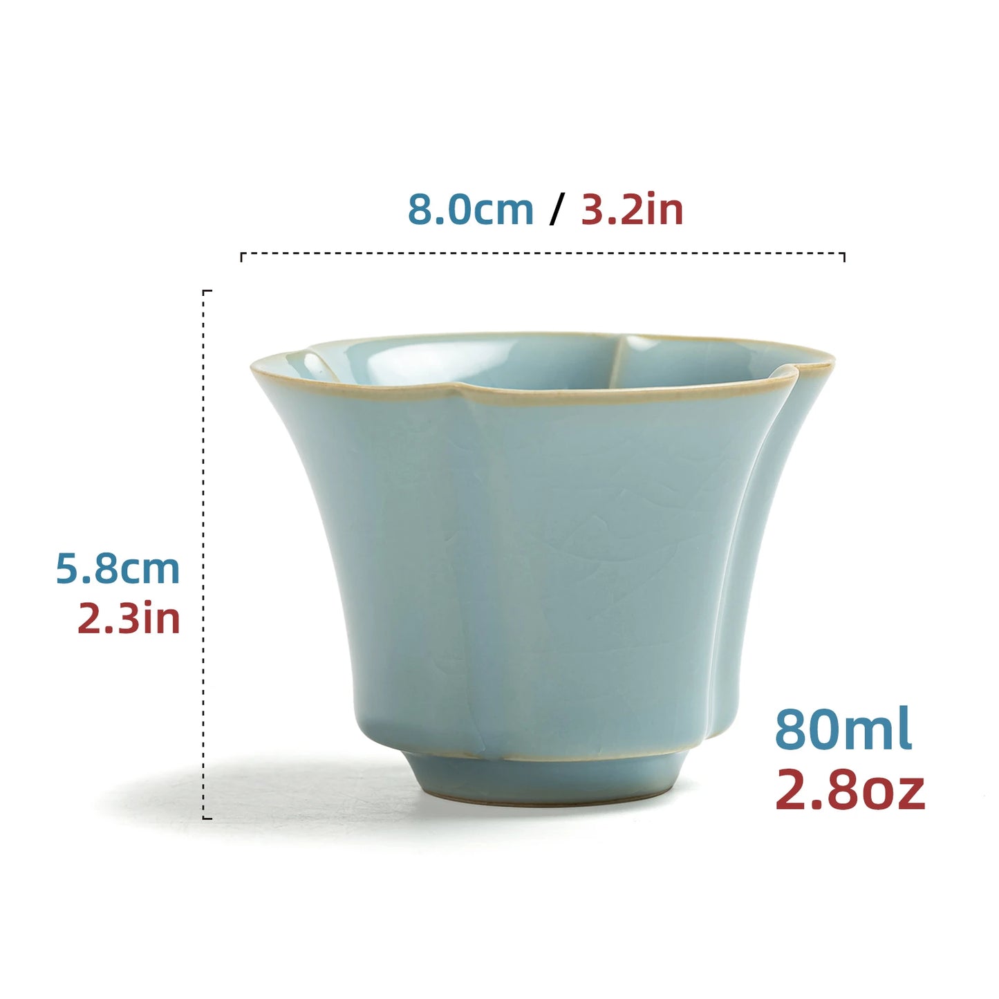 Taza de té Azure Elegance 80 ml