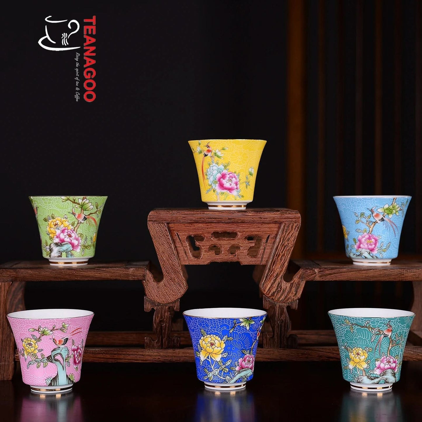 Ceramic Chinese teacups,1.8oz/50ml,Various Color