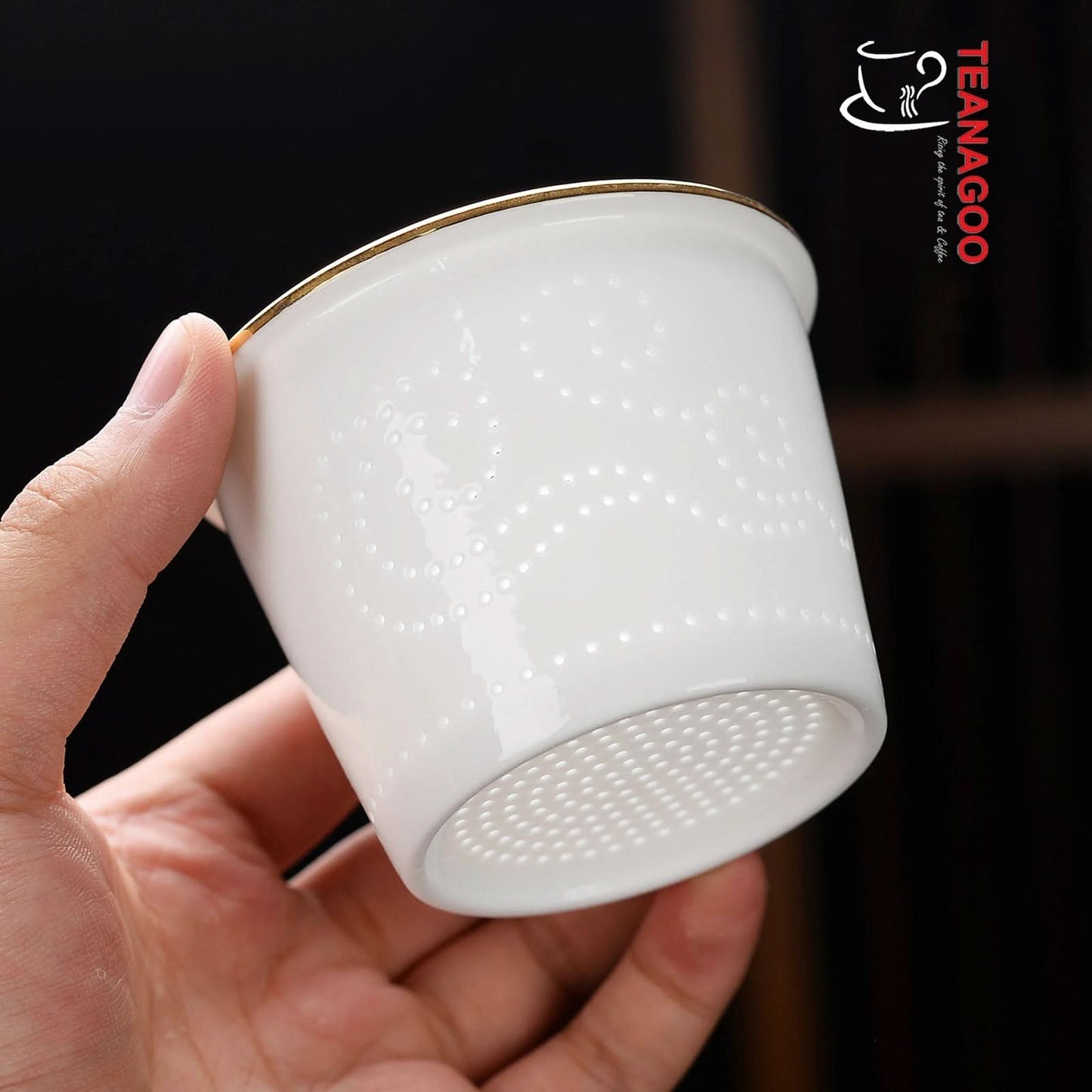 Chinese Tea Mug with Infuser and Canister & Various Decoration - M03