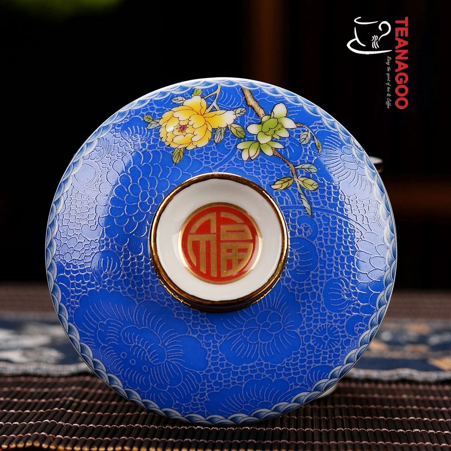 Chinese Tea Mug with Infuser and Canister & Various Decoration - M03