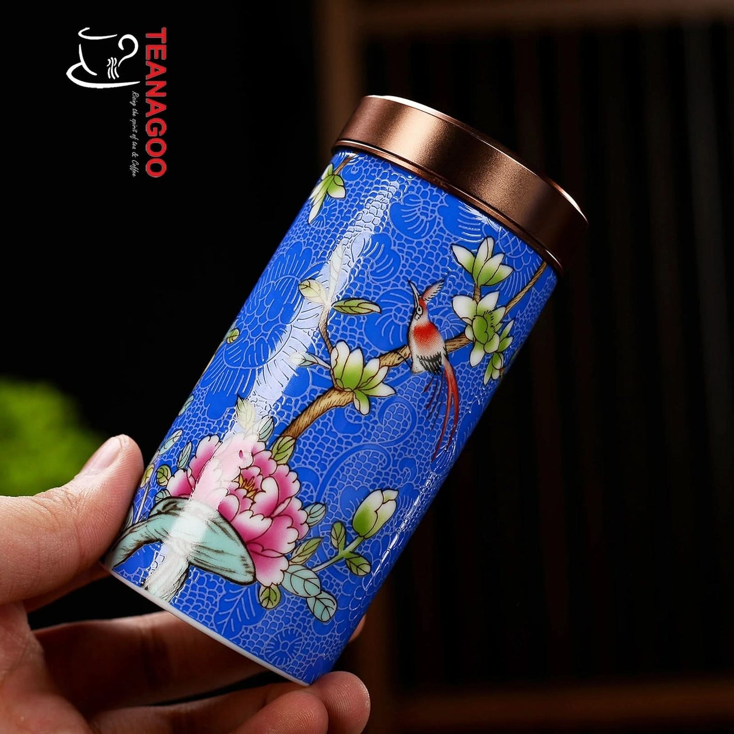 Chinese Tea Mug with Infuser and Canister & Various Decoration - M03