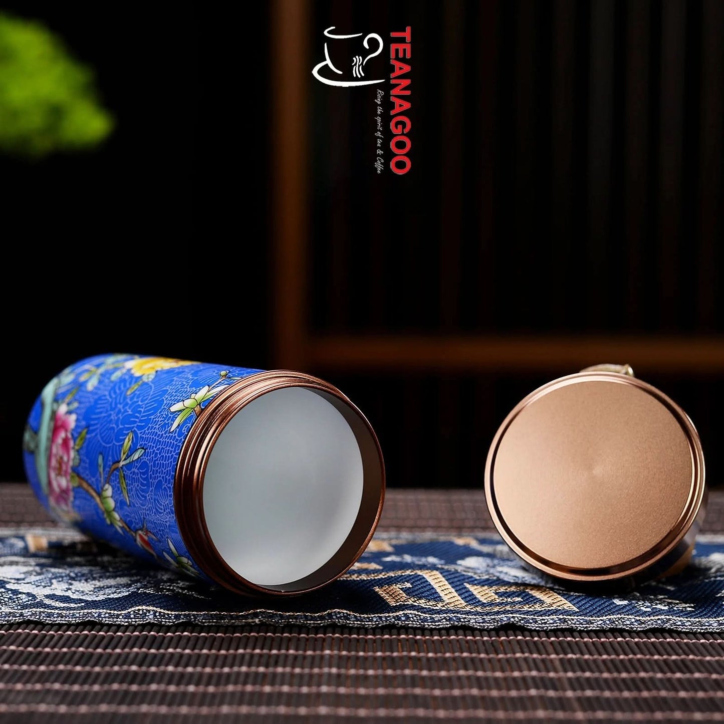 Chinese Tea Mug with Infuser and Canister & Various Decoration - M03